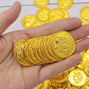 Best-Selling Cross-Border Pirate Gold Coin Board Game Accessories Plastic Toys and Christmas Decorations Party Supplies