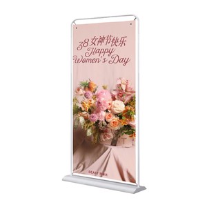 Heavy Duty PVC Graphic Banner Poster Display Stand Iron Metal Water Base for Party Hospital Education Wedding & Festival