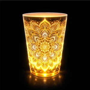 14oz LED Glow Party Cup Holographic Light-Up for Events & Party Favors