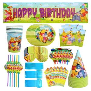 Teddy Bear Avengers Maria Printed Cartoon Balloon Party Supplies Happy Birthday Party Decoration Balloon Set With Cake Topper