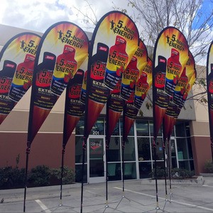 Promotional Advertising Exhibition Outdoor Pennant Flags Beach Flags Banners Teardrop Flags-Polyester Material UV Printed