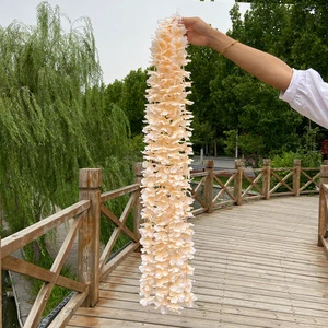 Flexible Realistic Handmade Silk Artificial Wisteria Garlands Reusable Wedding Backdrop Party Aisle Decor