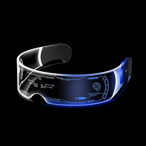 LED Light Acrylic Party Glasses Fashionable Festival Glasses Large Party Cool Glasses for Unisex