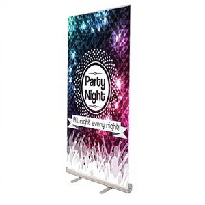 Custom Lightweight Portable Anodized Aluminum Roll Banner Stand Foldable Retractable Outdoor Advertising Events Exhibition
