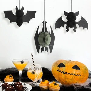 Halloween Paper Honeycomb Festival Table Floor Standing Ornaments with Magnets Halloween Home Decorations