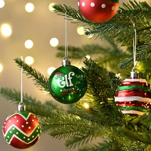 Wholesale Christmas Ball Ornaments for Tree Colorful Shaped Plastic Ball Ornaments Pendant Decoration