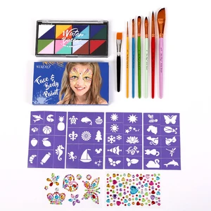 8 Colors Fluorescent Dual Splicing Face Paint for DIY Facial Creation Body Painting Set for Parties