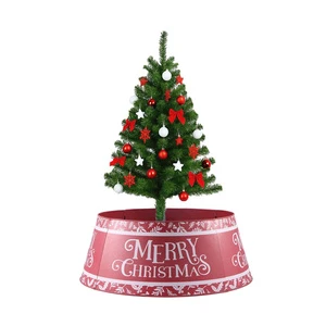 Wholesale Custom 3 Panel Cutout Metal Christmas Tree Collar Outdoor Tree Skirt Decoration for Christmas Stand Accessories
