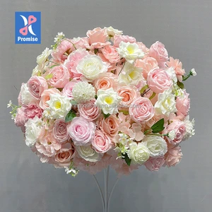 Promise Events Wedding Table Decoration Centerpiece Artificial Silk and Plastic Rose Flower Ball Model PFB-74/79