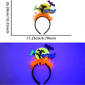 Moon and Dead Tree Style Spooky Party Decor Supplies Halloween Themed Design Costume Headband for Cosplay Dress up Party
