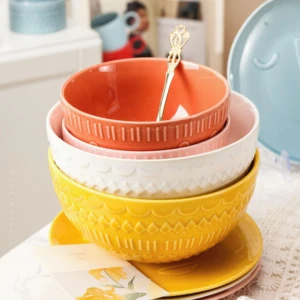 LovingHome 2026 New Luxury Orange Dinner Set Chinese Ceramic Dinnerware Sets With Charger Serving Plates Dishes Bowls