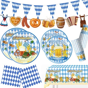 Customizable Oktoberfest Beer Party Tablecloth Banner Banner Decoration