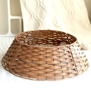 Factory Price Plastic Woven Wisteria-like Eco-Friendly Handmade Tree Collar Skirt for Christmas Tree Stand and Accessories