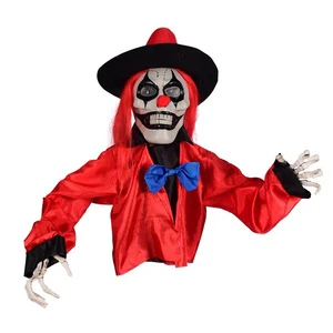 Halloween Courtyard Outdoor Scene Decoration Illuminated Clowns Photography Props for Parties