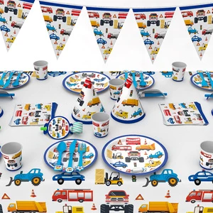 Paper Plates Cups Napkins Happy Birthday Party Tableware Table Decorations Supplies