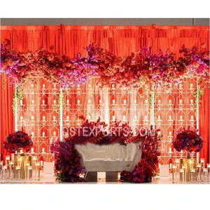 Perfect Wedding Reception Stage Candle Wall Setup Lavish Wedding Stage Candle Wall Decoration Newly Designed Candle Wall Wedding