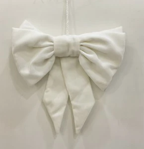 Velvet Christmas Tree Ornaments with Bows and Elegant Ribbons-Custom Color & Size Eco-Friendly for Festive Holiday Decor
