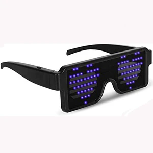 LED Glasses Light up Dynamic Party Favor Glasses Festival Christmas USB Rechargeable LED Rave Glowing Flashing Glasses
