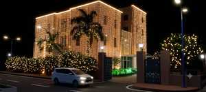 Aluminum Warm White LED Light Strings Twinkling Fairy String Lights Outdoor Building Decor Christmas Party Lighting