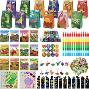 134 Pcs Dinosaur Party Favors Goodie Bags Stuffers for Kids Dinosaur Coloring Books Birthday Party Favors Promotional Gift