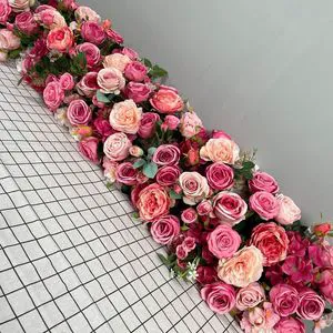 DKB Wedding Decorations Silk Wedding Floral Table Runner Sweetheart Table Flowers