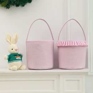 New Halloween Gift Basket Cute Bubble Yarn Lace Candy Storage Bucket Fabric Handheld Lace Easter Bucket