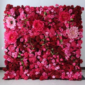 Custom Rose Morning Flower Wall White Artificial Silk Eco-friendly Wedding & Christmas Decor Panel Backdrop