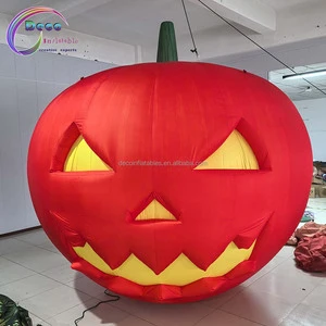 Giant Inflatable Halloween Pumpkin Outdoor Decoration Large Blow up Pumpkin with LED Light for Festival Party Event Advertising