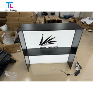 Portable Quick Setup LED Backlit Pop Stands Aluminum Frame Advertising Tension Fabric Backdrops Display Booth For Exhibitions