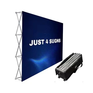 Custom Design Aluminum Pop UpBackdrop Display Pop up Folding Banner for Wedding Stand Foldable pop up Advertising Stand