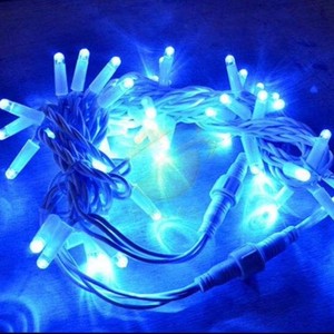 220V IP65 Rated 10m White and Warm White Changing Bicolor Rubber LED String Light for Outdoor Decor