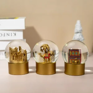 Desert Camel Snow Globe Custom Gobi Wall Resin Glass Crystal Water SnowBall For Souvenir Ornament Home Decoration