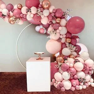 New Party Decoration Set Retro Balloon Set Party Supplies Pink and Gold Balloon Decoration