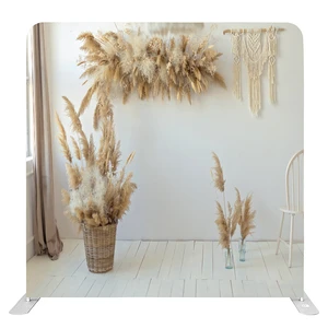 Custom Printed Floral Pillowcase Tension Fabric Backdrop Stand Photo Booth Background for Wedding Events Trade Show Equipment