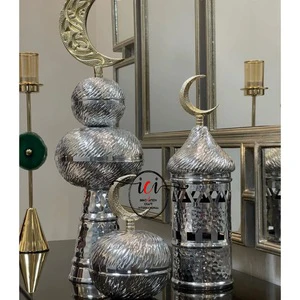 Hot Selling Silver-Finished Elegant Table Decor Unique Design Multi-Purpose Party Tableware for Ramadan Eid & Hajj Festivals
