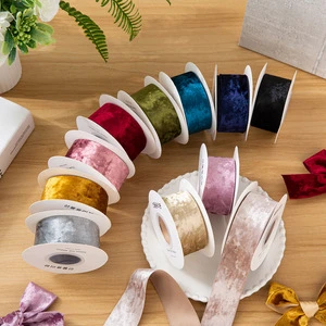 CHANG YUAN Luxury 38MM Velvet Christmas Ribbons Durable Decor Ribbon for Christmas Tree Gift Wrapping Wedding Wreath DIY