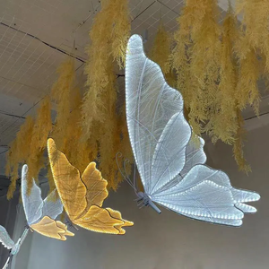 Wedding Stage Props LED Decorative Lights Large White Warm Color Floor Aisle Butterfly Suitable for Wedding Event Decoration