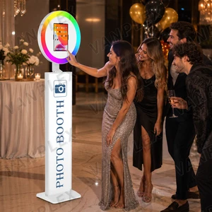 RGB Light iPad Photo Booth All-in-One 10.2-13 Inch Metal Shell with Flight Case for Party Festival Advertising Event Rental