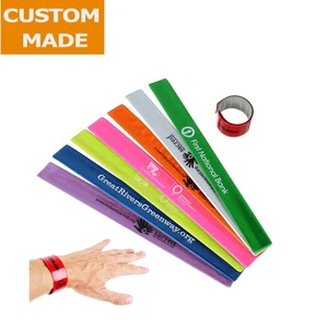 Promote Your Brand Or Event Wrap Around Wrist In A Snap Custom PVC Slap Bracelets