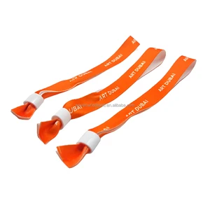 Factory Custom Festival Waterproof Woven Cloth Wristbands Eco Friendly Polyester Bracelet for Events Party Plastic Clasp VIBBON