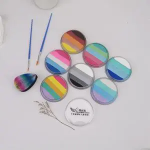 30g Large Capacity Round Split Cake Face Body Paint Multi Color Strip Water Based Pigment Set for Halloween Party