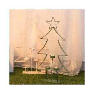 Tree Design Candler Set Home Decoration Christmas Festival Decorative Metal Stand Candle Holder