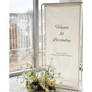 Customizable Modern Wedding Backdrop Canvas Banner Outdoor Waterproof Fabric for Party Event Decoration