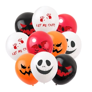 Halloween Themed Party Decoration Supplies Ghostface Bat Bloody Hand Scary Bloody Latex Balloon