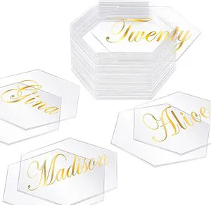 Acrylic Seating Chart Escort Cards Plastic Card Sign for Wedding DIY Table Setting