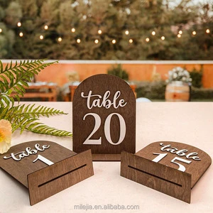 Wood Place Card Number Sign Display Markers Wedding Reception Centerpiece Event Catering Party Supplies Wedding Table Numbers