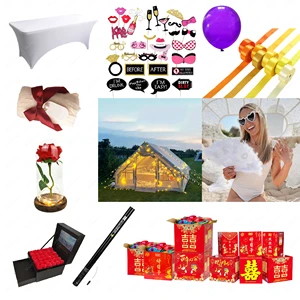 定制婚礼派对用品套装,用于新娘送礼会和订婚装饰,带徽标