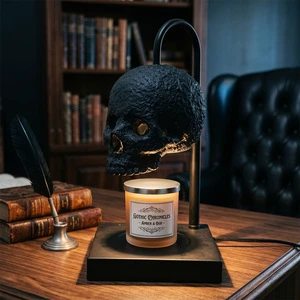 Gothic Dark Aesthetic Spooky Skull Wax Warmer Candle Warmer Lamp For Home Decor Bedroom Halloween Gift