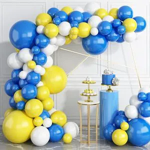 2025 New DIY Party Ballon Decoration Set Inflatable Blue Yellow Latex Balloon Decor Arch Garland Kit
