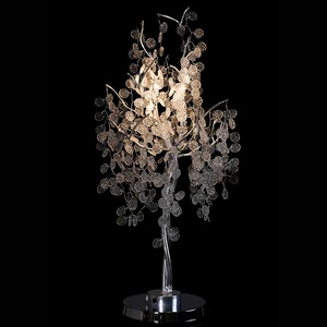 Luxury Flower Stand Wedding Centerpieces Glass hang Down Wedding Decoration Table Tree Centerpiece with Glass Hanging